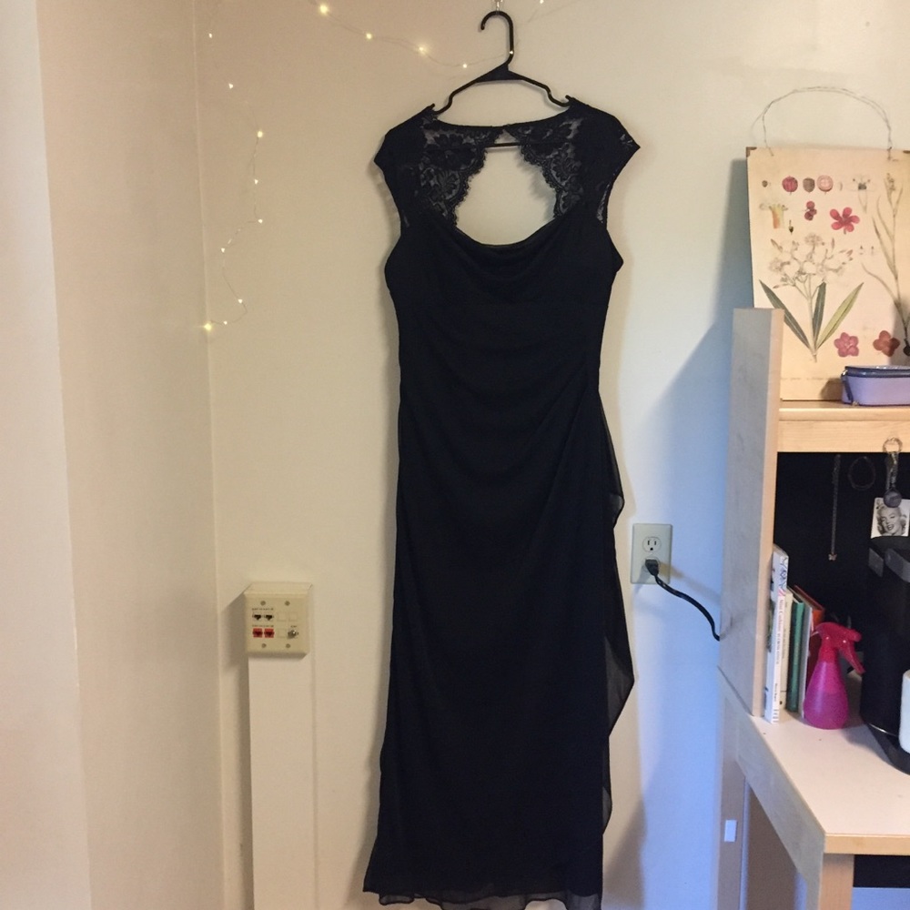 Formal black floor length dress